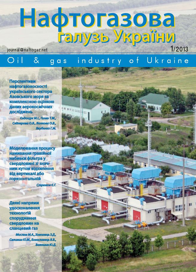 Обкладинка Нафтова галузь України №1/2013