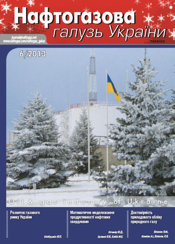 Обкладинка Нафтова галузь України №6/2013